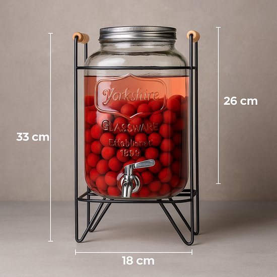 Navaris Distributeur de Boissons avec Robinet - Distributeur Boisson 4 L en Verre avec Couvercle et 2x Insert - Fontaine Eau Cocktail Jus Alcool en destockage et reconditionné chez Navaris Distributeur de Boissons avec Robinet - Distributeur Boisson 4 L en Verre avec Couvercle et 2x Insert - Fontaine Eau Cocktail Jus Alcool en destockage et reconditionné chez