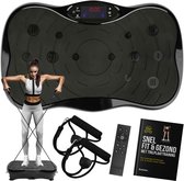 Zoluko Fitness Trilplaat met Bluetooth Functie - Incl. E-book, Weerstandsbanden en Afstandsbediening - LED Display - USB Port - Antislip Rubber - 5 Trainingsprogramma's - 99 Snelheid Niveaus - Powerplate - Trilplaat Fitness - Zwart
