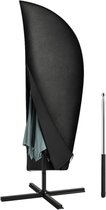 Goliving Parasolhoes voor Zweefparasol - 420D Oxford - Tot 400cm - Waterdicht - Met Telescopische Stok en Rits - Zwart