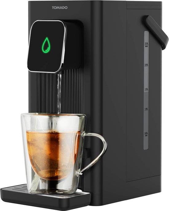 Tomado TWD2502B - Heetwaterdispenser - Instant waterkoker - Afneembaar waterreservoir - 2,5 liter inhoud - Inclusief waterfilter