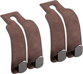 Allecto Plus - 2 stuks auto-opberghaken voor autostoel - Handige universele haken voor achterbank - Hoofdsteunhanger auto - Opberghaken auto hanger - Lichtgewicht en stevig - Zwart.
