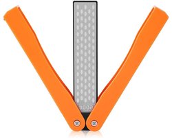 Allecto Plus - Diamant Slijpsteen voor Outdoor Camping - Dubbelzijdige Gereedschapslijper voor Mes en Tuinschaar - Slijpsteen voor Beitels, Spade en Boren - 400/600# - Geel - Duurzame Slijper met Fijne en Grove Korrel