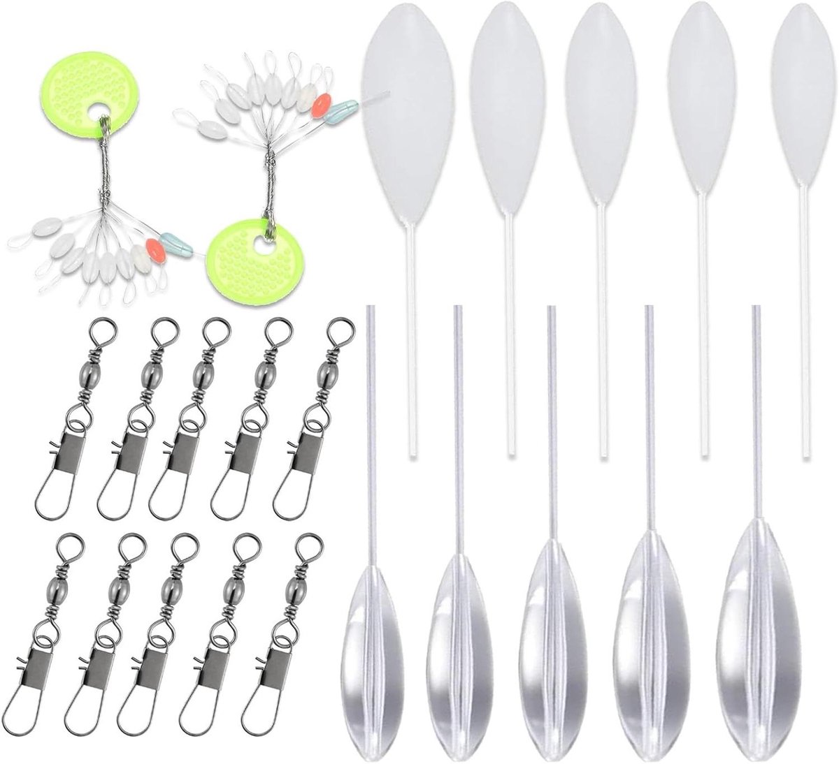 Allecto Plus - Casting Bobber Float Set voor Carp Visserij - 38 stuks - Inline Surface Float - Terminal Tackle - 6g/8g/10g/15g/20g