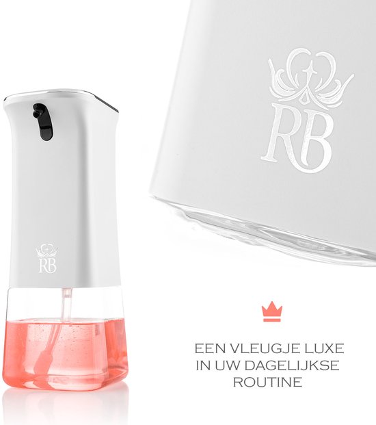 Royal Belinda Zeepdispenser – 350 ml – Automatisch – Schuimdispenser met Sensor – Handzeepdispenser - Wandmontage – No Touch – Zeeppompje – Wit