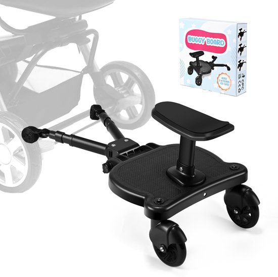 Buggy-Board voor alle Kinderwagens - Kiddy Board met Zitting - Buggy-Board - €39,99