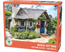 Mr. Broccoli Puzzel 1000 Stukjes Volwassenen - Beach Cottage - Legpuzzel Huis met Bloemen - FSC® - 68 x 48 cm