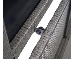 Poly-rattan kussenbox MCW-D88, tuinkist kussenbox kist ~ Basic grijs, 63x135x52cm 320l