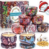 Geurkaarsen Cadeauset - 8 Stuks - Vanille, Lavendel & Meer - Sojawas - Lange Brandtijd - Ideaal voor Aromatherapie, Yoga en Ontspanning - Perfect Cadeau voor Verjaardagen, Kerstmis en Valentijnsdag