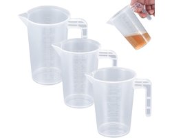 Precisie Maatbekers - 3 Stuks - 50Ml 100Ml 250Ml Met Maatverdeling - Geschikt Voor Schoonmaakmiddelen - Keukens - Bakkerijen - Laboratoria - Keukens