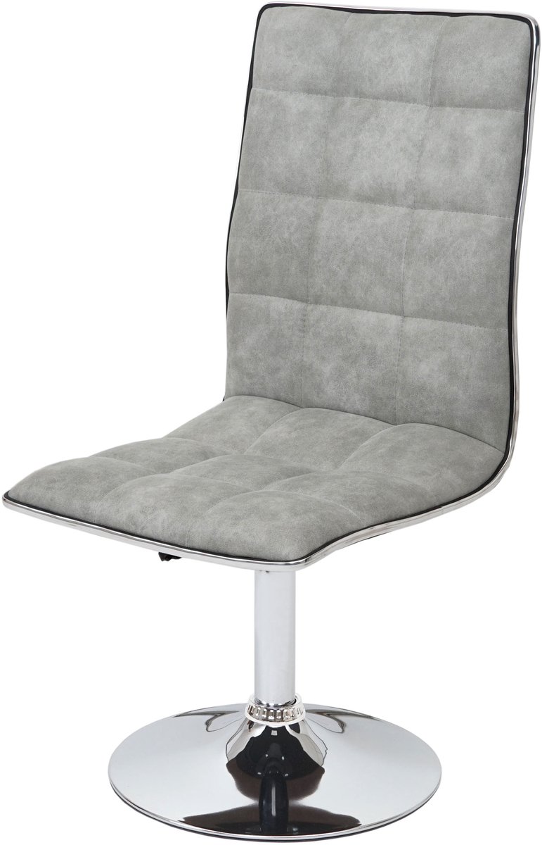 MCW Set van 2 eetkamerstoelen MCW-C41, keukenstoel, in hoogte verstelbaar en draaibaar, stof/textiel MVG ~ vintage betongrijs