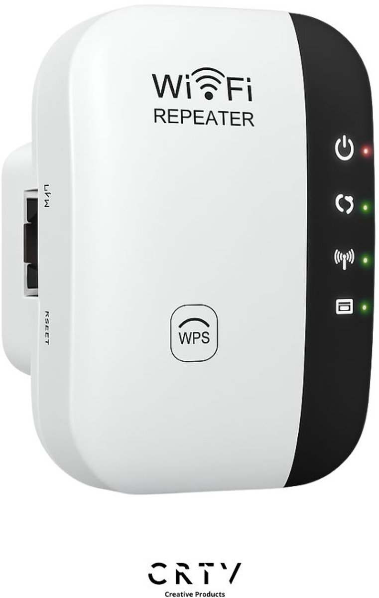 CRTV™ Wifi Versterker Stopcontact - Wifi Repeater - Wifi Versterkers - 300Mbps - Wit
