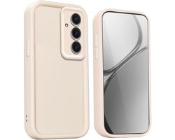 Allecto Plus - Smartphone hoesje met verhoogde randen en schokbestendige siliconen hoes voor Samsung Galaxy S25+ Plus 5G - Wit