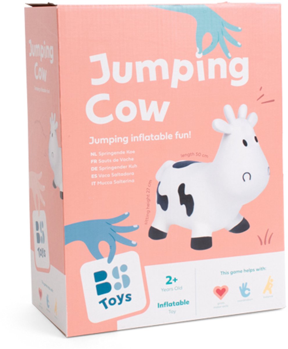 BS Toys Skippydier - Springkoe Jumpbal - Speelgoed Hopperbal - Jumping Dieren - Bounce bal koe - Kinderspeelgoed - Speelgoed 2 Jaar - Inclusief Pomp - Tot 50 kg Gewicht - Cadeau kind — afbeelding 4