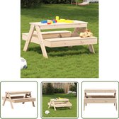 COSTWAY 3 in 1 Kinder Picknicktisch mit Sonnenschirm & Bänke, Kindersitzgruppe aus Holz mit Abnehmbarer Tischplatte & 2 Spielboxen, Sitzgarnitur Kindermöbel-Set für Garten, Hinterhof, Terrasse (Weiß