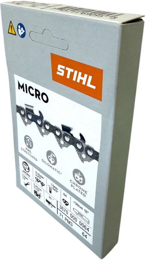 Stihl 2x 1/4" Picco Micro 3 (PM3) zaagketting 30 cm 1/4" P 1,1 mm 64 TG