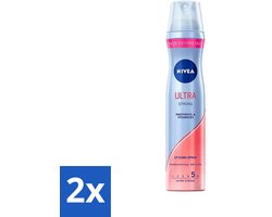foto van Nivea - Haarspray - Ultra Strong - 250 ml - Voordeelverpakking - 2 stuks