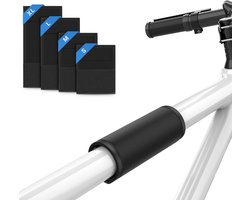 Framebeschermer Fiets - Fiets Framebeschermer - Set van 4 - E-Bike Accessoires - Fiets Framebeschermer - Voor Carbon Fiber Framebeschermer - Neopreen Fiets Framebeschermer - Vervangende Kettingsteunbeschermer - Zwart