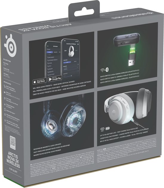 SteelSeries Arctis Nova 3X Wireless (White) (5/8)
