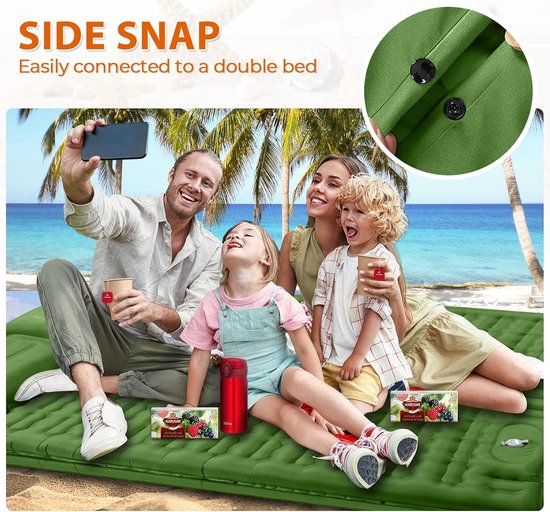 Allecto Plus - Extra Dikke Zelfopblazende Camping Slaapmat met Kussens - Ultralicht - Voor Wandelen en Picknick — afbeelding 4