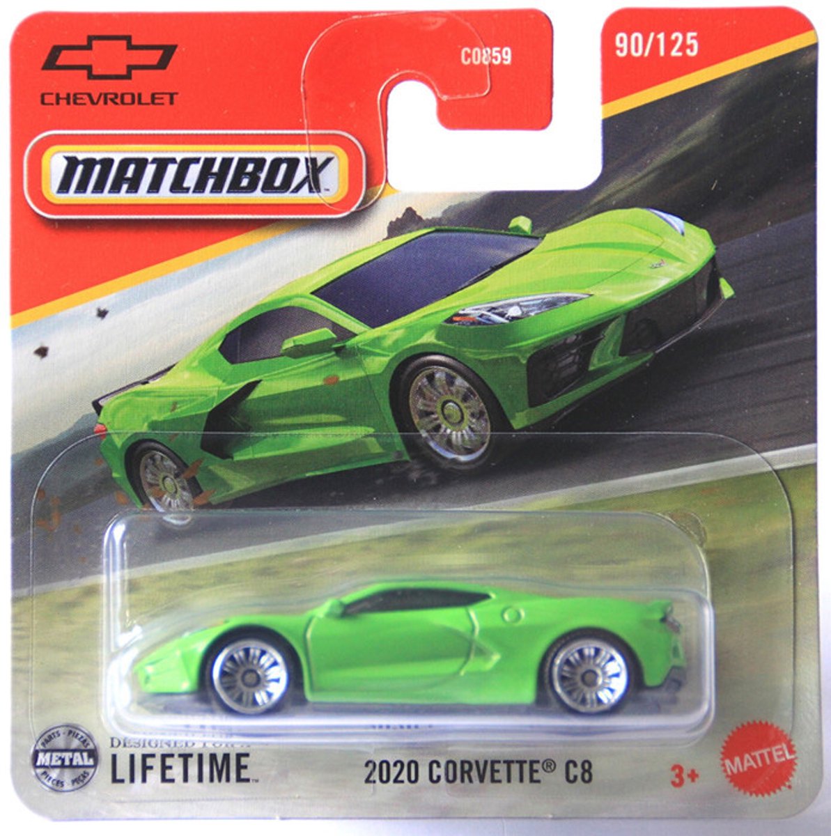 MATCHBOX CORVETTE C8 2020 RACING GREEN METALIC 90/125 1:64 METAL (JBR66-LA10)