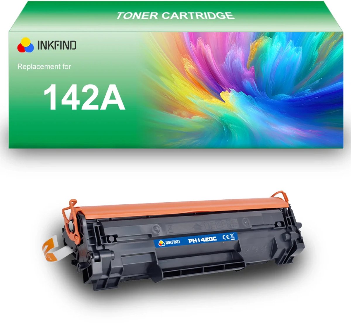 INKFIND 142A (W1420A) Tonercartridge compatibel met HP 142A W1420A - 1-pack Zwart