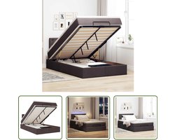 vidaXL Sleutelset - Dynamische Sleutel - Ottoman bed met matras en LED's 120x190 cm stof donkerbruin - Gereedschap - Mechanica - Draadspanning