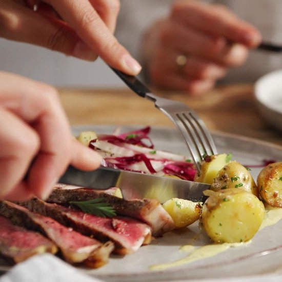 BergHOFF Home Ménagère 20 pièces - Ménagère 4 personnes - Acier inoxydable - Design moderne - Convient pour 4 personnes - Passe au lave-vaisselle - Zwart