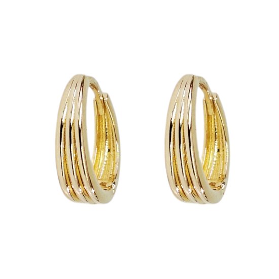 14-karaat gouden oorringen 4 mm
