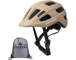 Køvapää® Lappi Fietshelm Kinderen - Zandkleur - Maat 52-56 cm - 5 jaar tot volwassen -S/M - Fietshelm Jongens - Fietshelm Meisjes - Fietshelm Kind