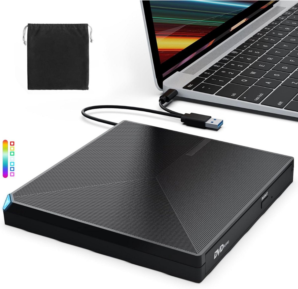 Externe DVD Speler voor Laptop - CD Brander - Plug & Play