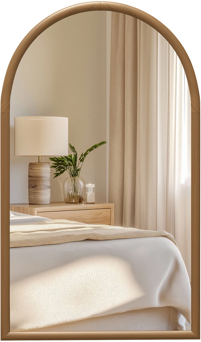 HOMCOM-Wandspiegelglas-65x110x3,5cm-bruin
