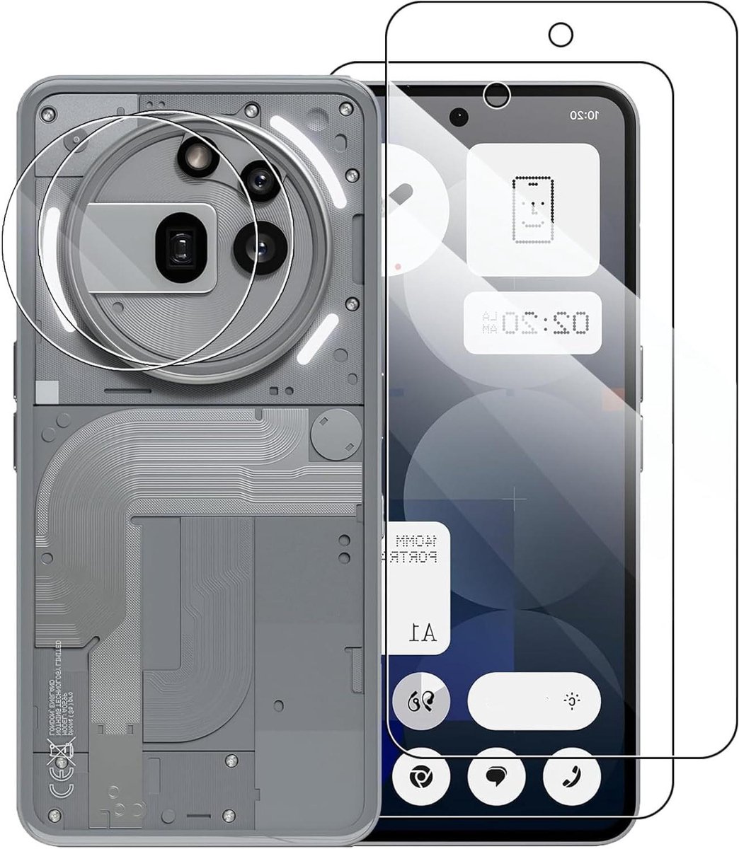 ByShane - 2-pack screen protector en camera lens protector voor smartphone 3A Pro - 9HD hardheid - gehard glas - HD helder - volledige dekking.