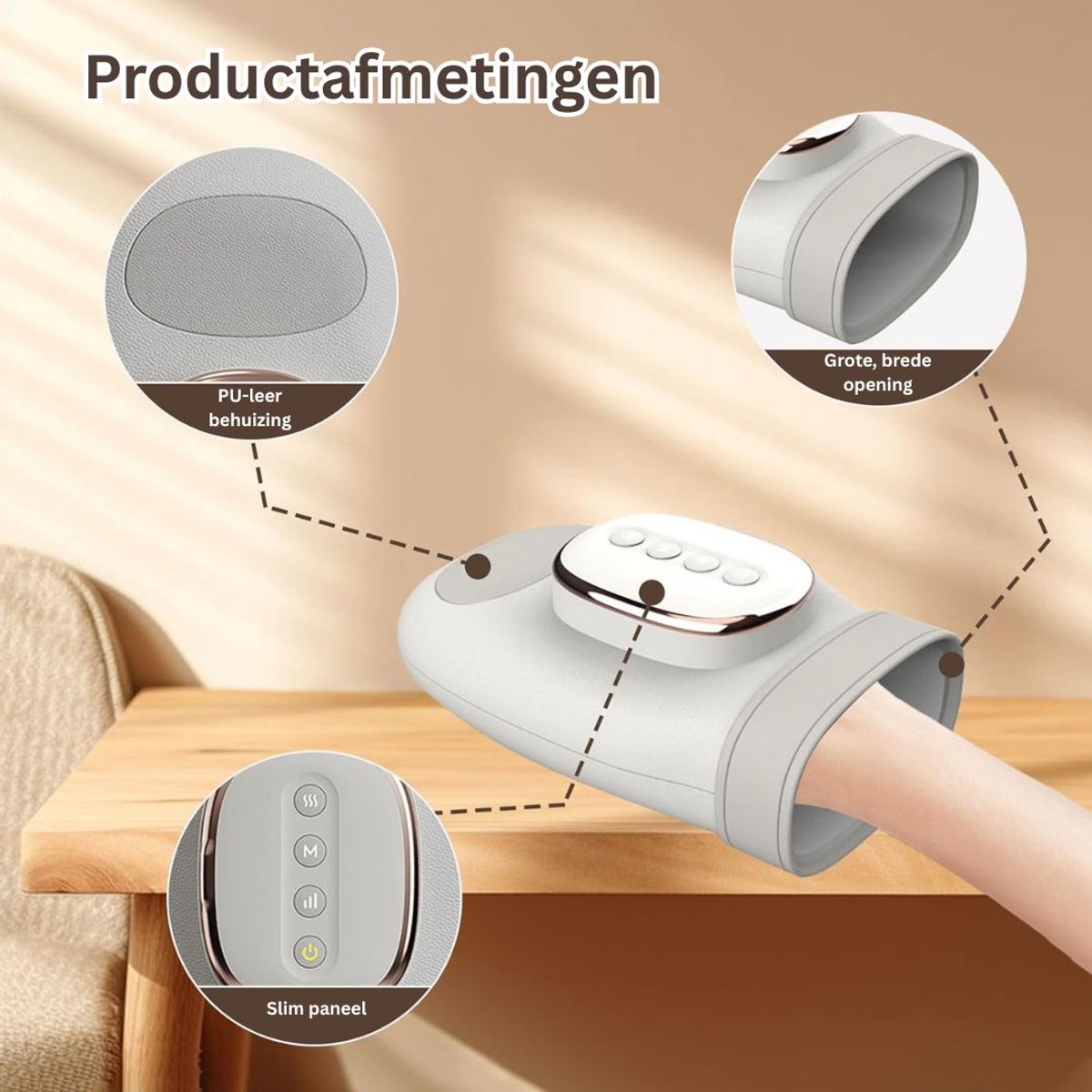 Handmassage Apparaat Grijs - 3 Standen & Doelgerichte Massage thumbnail 3