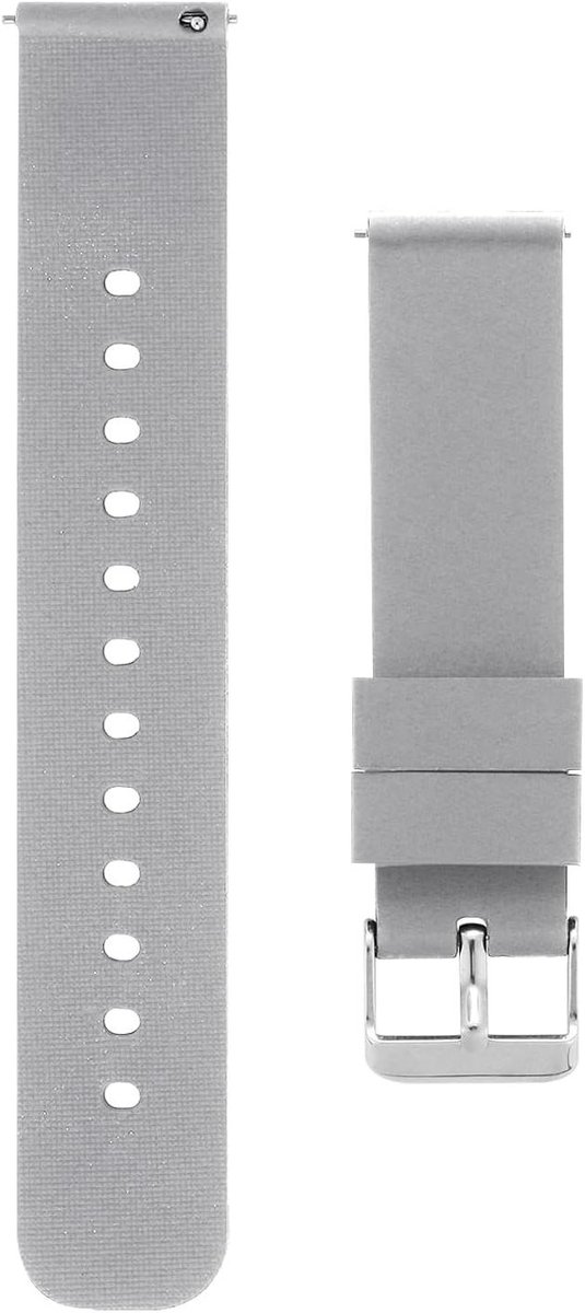 ByShane - Siliconen horlogebanden - Quick Release - Zacht Rubber - Vervanging - 212 cm bandjes - Zilveren gesp - Duurzaam en Comfortabel