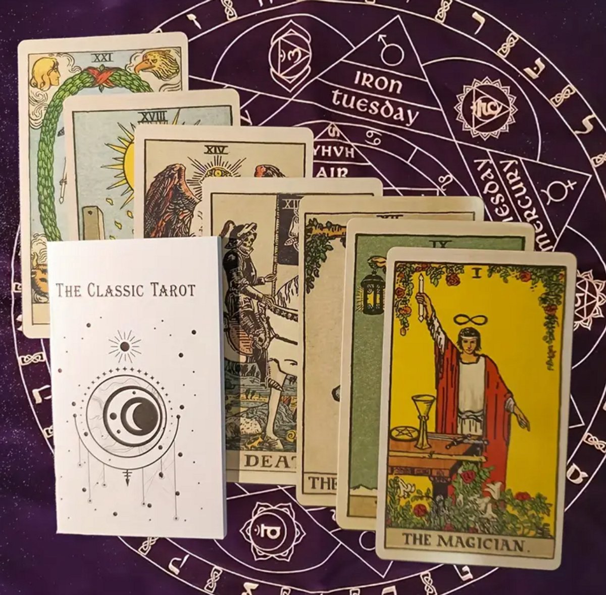 The Classic Tarot – 78 Kaarten met Gidsboekje – Tarotkaartenset voor Beginners & Verzamelaars – Spiritueel Cadeau - Engels — afbeelding 2