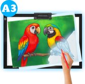 Tekenbord A3 - Lightpad A3 DIY - Diamond Painting Voor Kinderen en Volwassenen - DIY - Tekentablet - Lichtbak Voor Tekenen - Lichtplaat - Tekenspullen Professioneel - Speelgoed Meisjes - Knutselspullen - Zwart - Crafts&Co