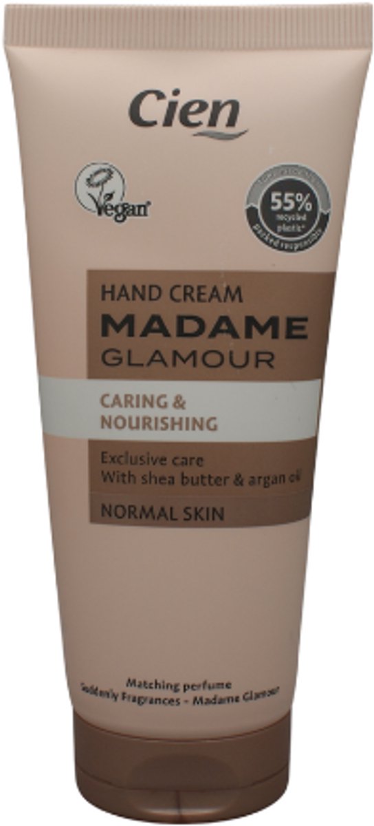 Cien Handcrème - Madame Glamour | 1x 100ml - Normale Huid - Shea Butter & Arganolie | Vegan - Caring & Nourishing
