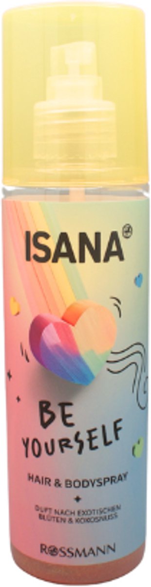Isana Hair & Bodymist Be Yourself | 1x 200ml - Exotische Bloemen & Kokosnoot | Limited Edition 2025 - Pride Edition
