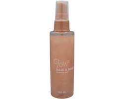 Glowz Haar & Body Shimmermist - Hair & Bodyspray met Glitter | 1x 100ml - Fruitige en Amber Geur | Glow your own way