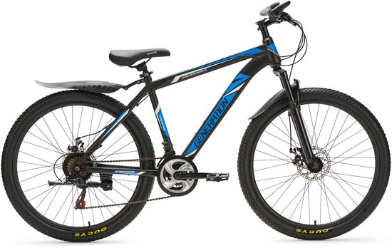 Generation Mountainbike 26 inch Blauw/Zwart - Spatborden