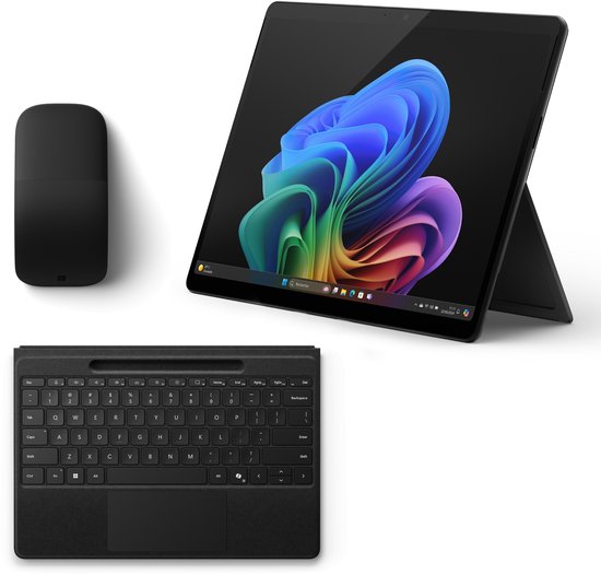 Microsoft Surface Pro 11 - OLED Copilot+ Laptop + Pro Toetsenbord & Arc Muis - Snapdragon X Elite/16GB RAM/512GB SSD - 13 inch - QWERTY - Zwart