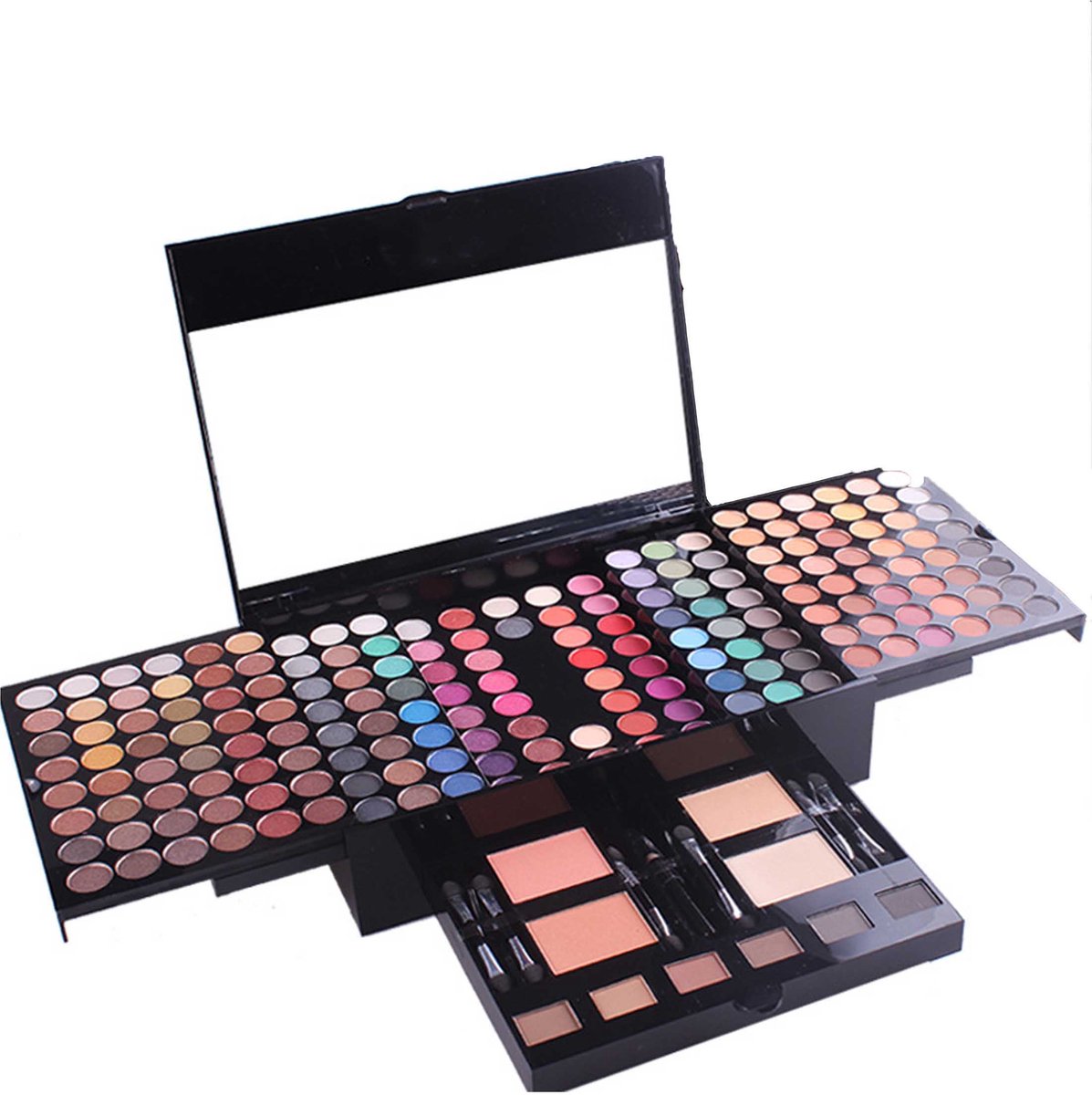 NAXSIR 180 Kleuren Piano Box Oogschaduw Blush Set, Alles-in-Een Make-up Cadeauset • Met Make-up Kwasten • Sterke Hold & Multifunctionaliteit • Ideaal voor Dagelijkse Look, Feest & Cosplay