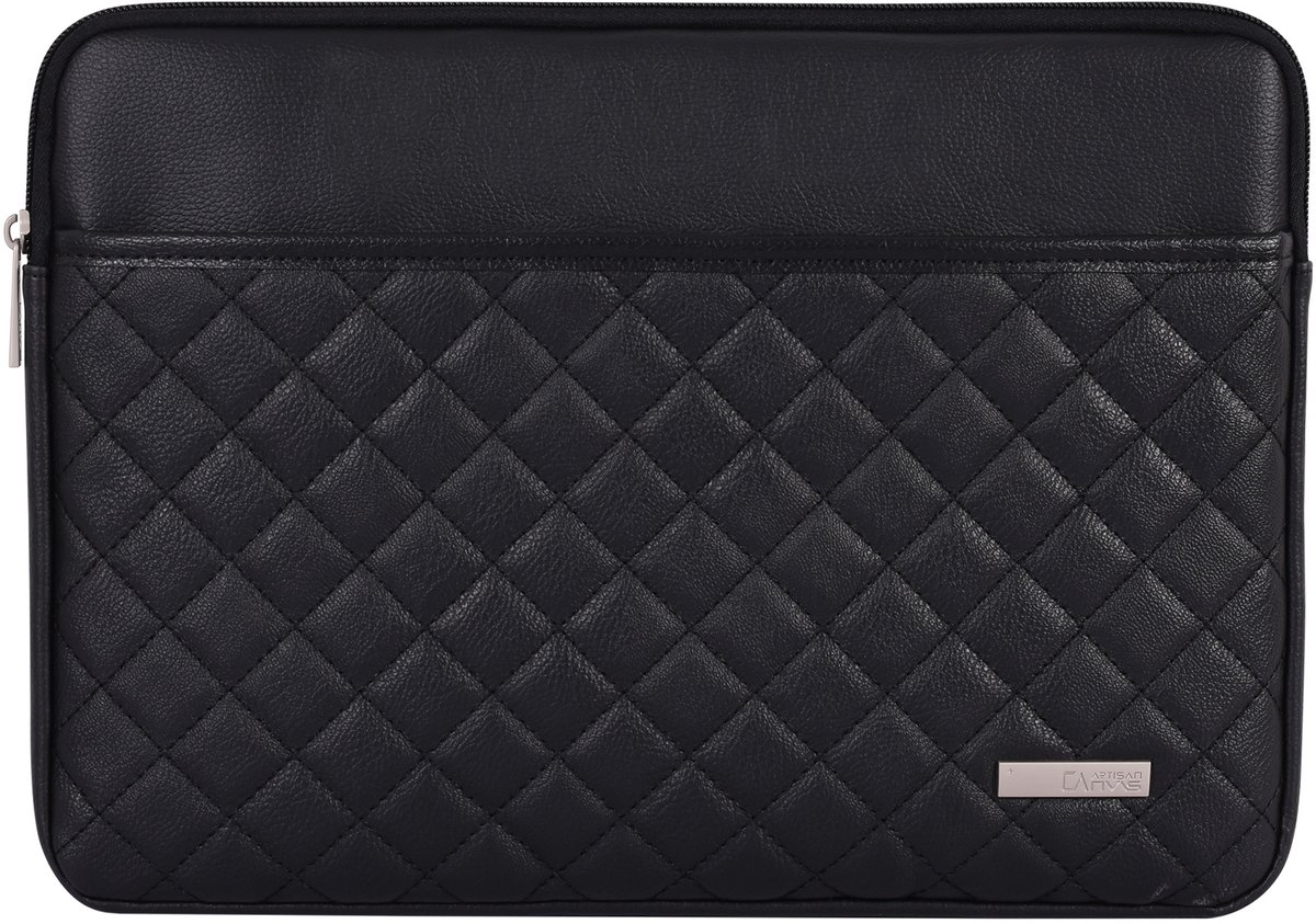 Laptophoes 14 Inch PU – Laptop Sleeve – Zwart