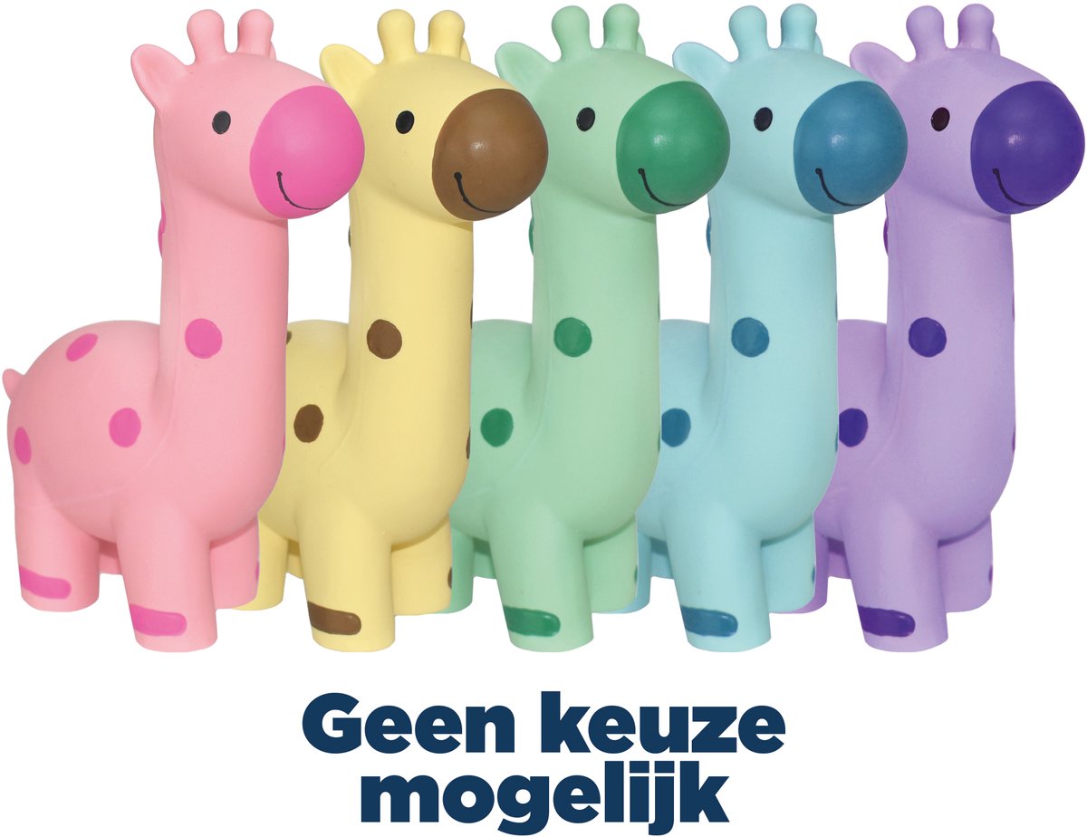 Multipet Giraffe Latex Speeltje - Lichtgewicht 14.5 cm - Assorti Hondenspeelgoed Klein