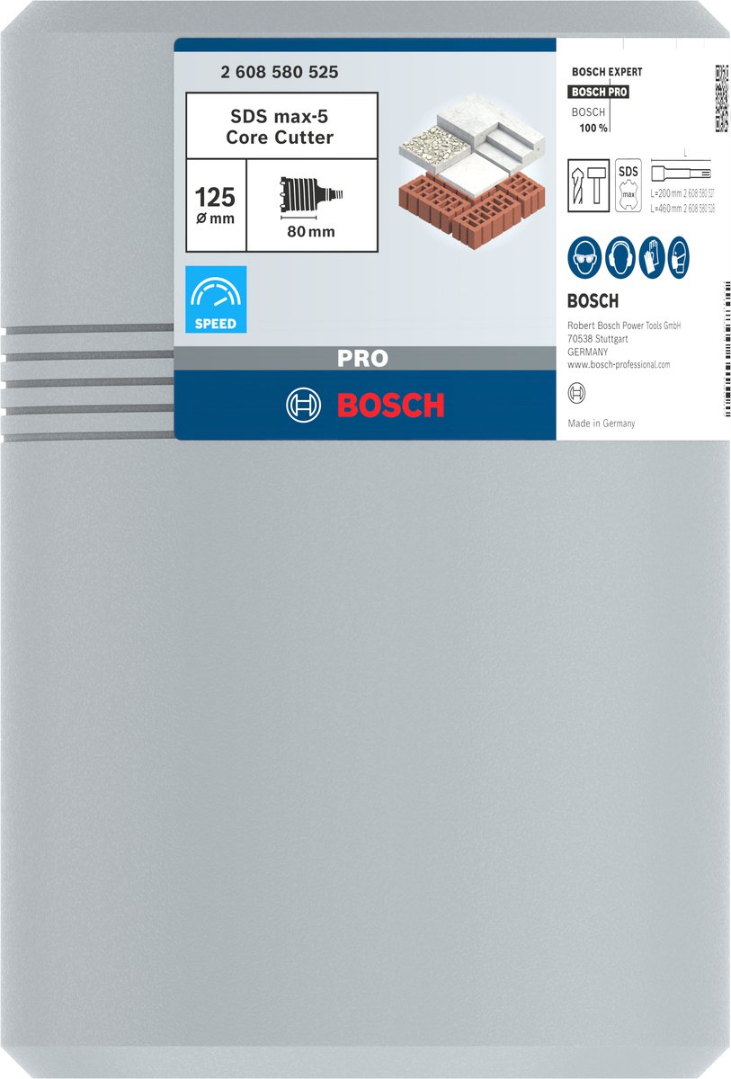 Bosch PRO SDS max-5 Core Cutter, 125 x 80 x 97 mm