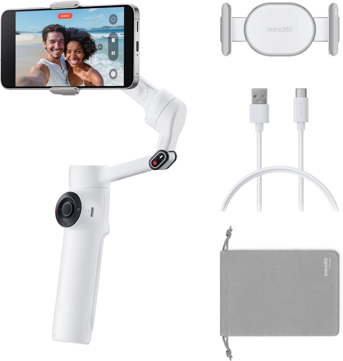 Insta360 Flow 2 Standard Bundle / Summit White