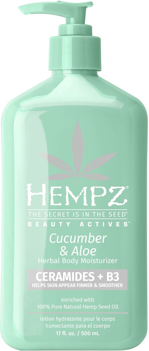 Hempz Original Cucumber & Aloe Herbal Body Moisturizer 500 ml - Hydraterende Crème - Body Lotion voor Dames en Heren - Hydraterend & Verzachtend - Komkommer & Aloë