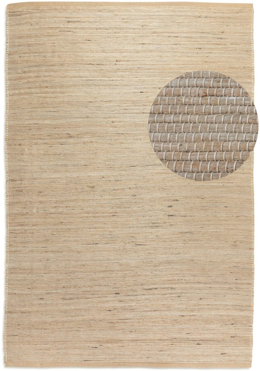 Ibenzoa® Jute Vloerkleed van Natuurlijke Materialen voor Diverse Kamers in Natuurgoud Beige, 120 x 170 cm