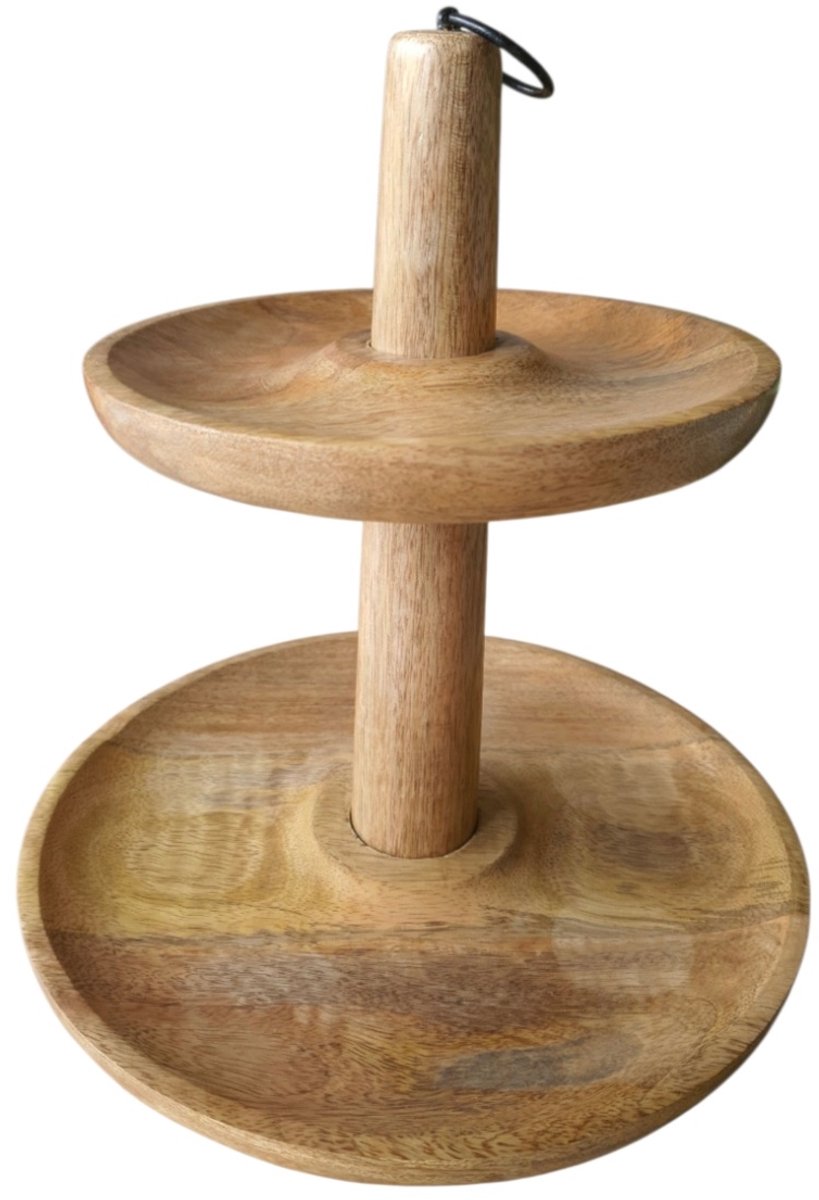 Mica Decorations Tiered Etagere 2lagen H26 x D25,5cm , l.bruin