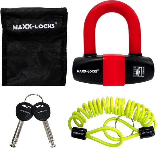 Maxx-Locks Taupo Schijfremslot ART 4 - Remschijfslot - ART4 Motorslot - Gebruiksvriendelijke Beveiliging voor je Motor - Rood van Maxx-Locks — afbeelding 5